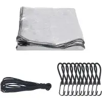 OEM Filet transparent en câbles métalliques - 2 x 1 m - avec cordes élastiques et crochets