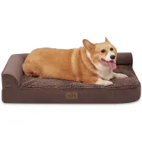OEM Banc orthopédique pour chiens de taille moyenne, 19 cm, amovible, imperméable, marron, 91 x 69 x 19 cm