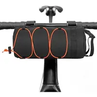 OEM Sacoches de vélo imperméables, sacoches de vélo pour guidon, sacoche de roue avant, sacoche de guidon, bandoulière amovible (orange)