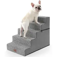 OEM Petit panier pour chien en mousse de haute qualité, noir et blanc, 75 x 50 x 60 cm, housse amovible