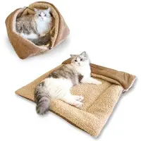 OEM Petit lit moelleux pour chat et chien, couleur kaki