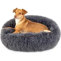 Famanu Coussin pour chien - Canapé pour chien - Rond - 60 cm de diamètre - pour animaux de compagnie