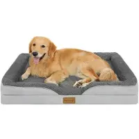 OEM Lit pour chien de grande taille, orthopédique - 111 x 80 x 17 cm. Lit pour chien de grande taille avec rebords hauts et fond antidérapant