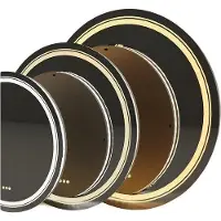 OEM Miroir de salle de bain LED simple - 91 cm (36 pouces) - Rond - Miroir éclairé par LED - Miroir avec éclairage LED