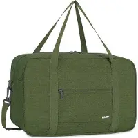 Famanu Petit sac de sport pliable, 40 x 20 x 25 cm, denim vert militaire, 20 l, avec bandoulière