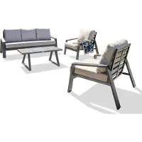 DCB Groupe Salon de jardin en aluminium