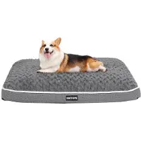 OEM Lit orthopédique pour chien, tapis pour chien à double couche, coussin lavable, tapis amovible, 90 cm pour chiens de petite à moyenne taille, gris