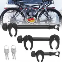 OEM Lot de trois supports universels pour porte-vélos, adaptés aux remorques, verrouillables, pour tubes en U : Ø 2,5-3 cm, comprenant des tiges de 45 cm, 32 cm et 25 cm, fixation solide
