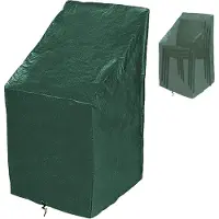 Famanu Housse de protection pour chaises de jardin - housse imperméable pour chaises longues - verte - polyéthylène - 65 x 65 x 80/120 cm