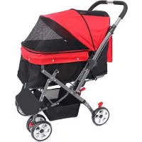 OEM Cage de transport pour chiens et chats, à quatre roues, résistante aux chocs, durable, équipée de 5 filets de sécurité, pliable, rapide à installer, adaptée aux voyages