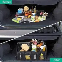 Markenlos Organiseur de coffre de voiture en tissu Oxford 600D avec fond robuste, 55 x 40 x 26 cm.