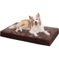 OEM Lit pour chien XL imperméable avec housse amovible et imperméable - Marron chocolat, 104 x 68 x 8 cm