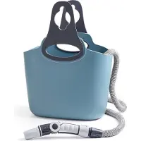 OEM Tuyau d'arrosage Bunny - 25 mètres - avec fermeture éclair, sacoche et mousqueton - Bleu - pour le jardin et le balcon