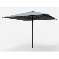Costway Parasol 300 x 300 cm, parasol de jardin carré, parasol de terrasse en aluminium, parasol de marché pour le jardin, le balcon ou la terrasse, anthracite