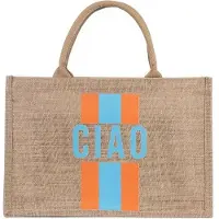 OEM Sac de plage en jute avec imprimé strass, pour femme, personnalisable, écologique, luxueux, sac à main, toutes saisons