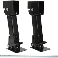 OEM Lot de 2 crics stabilisateurs pour remorques de camping-car - Supports télescopiques pour remorques - Capacité de 1 000 lb - Crics à bras articulé pliables - Poignée pour remorques de camping-car
