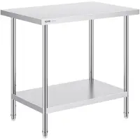 Vevor Table de préparation en acier inoxydable pour usage professionnel, 61 x 91 x 86 cm