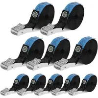 OEM Petit lot de 10 sangles de serrage rigides de 25 mm x 2,5 m, à haute résistance à la flexion, capacité de charge de 500 kg, es