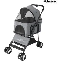 OEM Chariot pour chien avec protection contre la pluie - pour les chiens jusqu'à 30 kg - utilisable sur tous les types de terrain - coque amovible