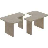 CALICOSY - Lot de 2 tables basses L90 cm - ADEL