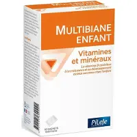Pileje Multibiane Enfants Vitamines et Minéraux Goût Fraise 20 Sachets