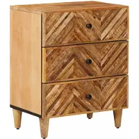 vidaXL Table de chevet Marron 50 x 33 x 60 cm Bois de mangue massif