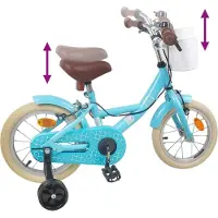 vidaXL Vélo pour enfant 12 pouces, pour les 2-4 ans, bleu ciel