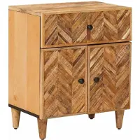 vidaXL Table de chevet Marron 50 x 33 x 60 cm Bois de mangue massif