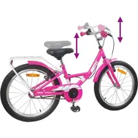 vidaXL Vélo pour enfants 18 pouces, pour les 5-7 ans, rose