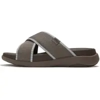 FitFlop pour homme. A1Z-D73 Sandalias F-Mode Go Water-Resistant Webbing Cross vert (40), Plat, Aucun, Casuel