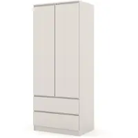 Homlando Armoire MAJA 80 cm KASCHMIR Armoire fonctionnelle avec étagères et tringle à vêtements