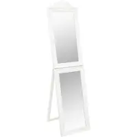 Syfax Miroir sur pied Blanc 50x200 cm