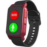 Zimilo GPS Smartwatch Seniors Fréquence cardiaque Température corporelle Oxygène sanguin IP68 Etanche Détection des chutes Carte SIM Longue durée de veille OEM ODM Rouge
