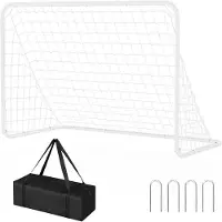 StarTech.com But de football - But de football portable en acier - 183 × 91 × 122 cm - Filet en PE résistant - Cadre métallique robuste - Pour s'entraîner dans le jardin - Adolescents et adultes