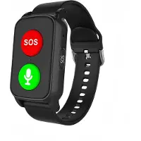 Zimilo GPS Smartwatch Seniors Fréquence cardiaque Température corporelle Oxygène sanguin IP68 Etanche Détection des chutes Carte SIM Longue durée de veille OEM ODM Noir