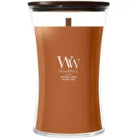 Woodwick Saffron Smoke bougie parfumée avec mèche en bois 610 g