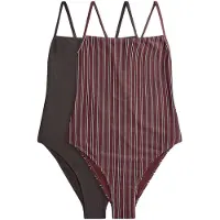 The Set Maillot de bain marron / lie de vin / noir / blanc