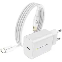 Avizar Mayaxess, chargeur 20 W pour Poco F7 + câble USB-C de 1 m, blanc