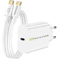 Avizar Mayaxess, bloc d'alimentation 20 W pour Magic V5 + câble USB-C de 1 m, blanc