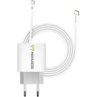 Avizar Mayaxess, chargeur 20 W pour Galaxy Z Fold 6 + câble USB-C de 1 m, blanc