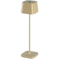 Konstsmide Lampe de table Capri mini Rechargeable brun sable brillant