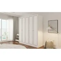 Skye Decor , modèle Rb-094-02, armoire, blanc mat, panneau de particules, 175 x 180 x 52 cm