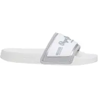 Pepe Jeans pour femme. PLS700003 Slider Met flip flops blanc (40), Plat, Aucun, Beachwear