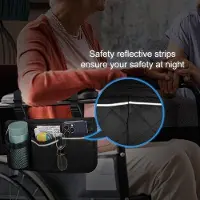 OEM Sac pour fauteuil roulant - Sac de transport sécurisé pour fauteuils roulants destiné aux personnes âgées, accessoire pour fauteuil roulant, sac pour compartiments réservés aux fauteuils roulants