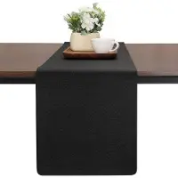OEM Housse de protection pour table de jardin, noire, adaptée pour une utilisation extérieure, imperméable, antidérapante, résistante, réglable en deux positions, dimensions : 40 x 183 cm.