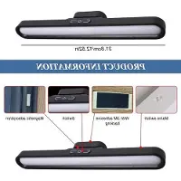 OEM Miroir lumineux USB à intensité variable, noir, pour salle de bains, 3 couleurs, magnétique, 1 pièce