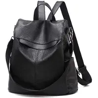 OEM Pochette en cuir imperméable pour femme avec système antivol, noire