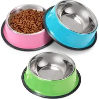 OEM Gamelles pour chiens en métal, multifonctionnelles, planche de bain pour chiens, lot de 3 pièces, métal, antidérapantes