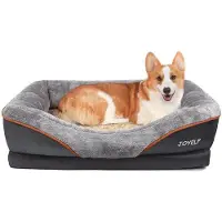 OEM Lit pour chien, panier pour animal et banc Husher en mousse à mémoire de forme, avec housse amovible et lavable et jouet qui couine, une idée cadeau