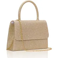 OEM Sac à main élégant pour femme avec bandoulière amovible et ornements décoratifs, 20 x 13 x 5 cm